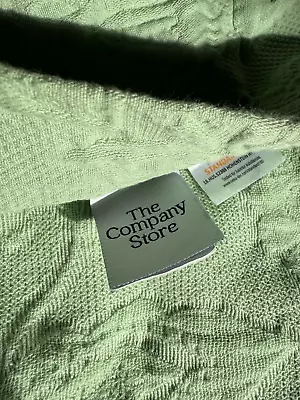 The Company Store Putnam Cotton Coverlet King Size Green Thyme Color Ret $229 • $59.95