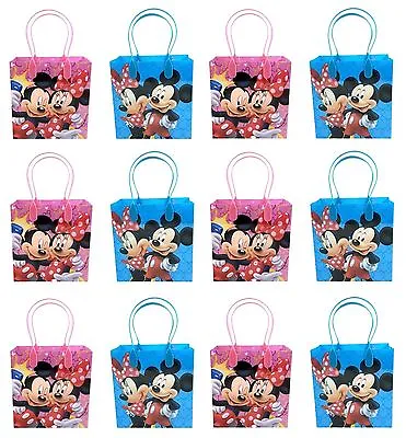 12PC Disney Mickey & Minnie Mouse Birthday Party Favor Goody Candy Loot Gift Bag • $11.99