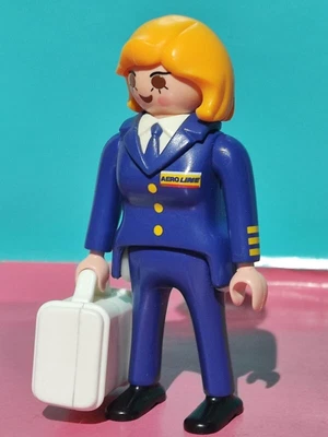 PLAYMOBIL FIGURE Pilot Plane Airport Woman 3187 3185 3352 5007 5338 5726 • £5.02
