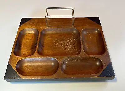 Vintage MCM 8 X10  Wood Mens Valet Butler Tray Dresser Top Organizer By Swank • $12