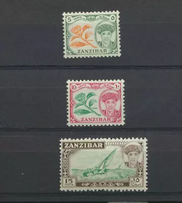 ZANZIBAR Old Time Mint Never Hinged Short Set Of 3 Pictorials From 1957 • $0.99