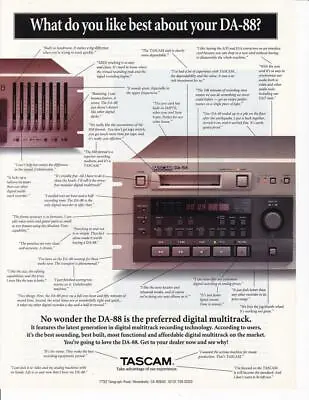 Rare 1994 Tascam DA-88 Digital Recorder Ad/ Great Art • $9.95