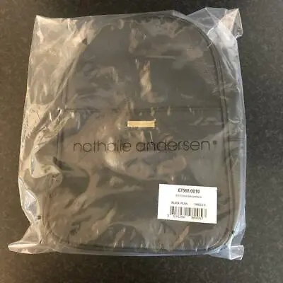£26.99 • Buy Nathalie Andersen Designer Black Chevron Backpack Sleek Geometric Faux Leather