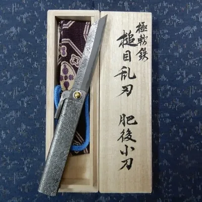 Japanese Marking Knife With Wooden Box Small Katana Sword Osamu Tomita NEW • $494.89