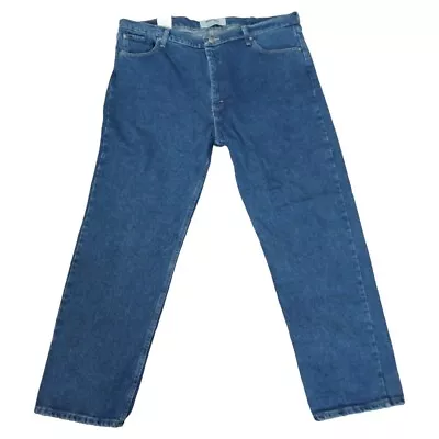 Wrangler Jeans Mens Size 42x32 Authentics Regular Fit Blue Denim Rugged Workwear • $21.99