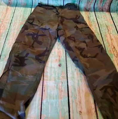 Vintage US Military Woodland Camo Chemical Protective Suit Pants Winfield XX-S • $15.89