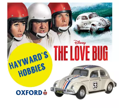 Oxford Diecast 76VWB001 VW Beetle No 53 'Herbie' 1:76 Scale Diecast Model • £11.99