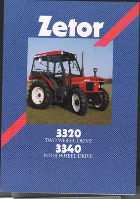 ZETOR 3320 And 3340 Tractors Brochure Leaflet • £6.50