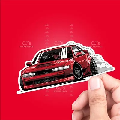 Red Drift Car S13 Sticker - Car Decal Laptop Automotive Drifting Turbo JDM • $4.99