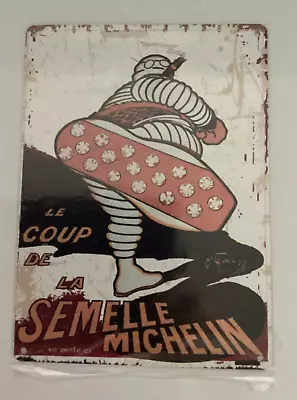 French Michelin Metal Wall Sign Retro Vintage Garage Outdoor Art Tyres 6x8in • £7.95