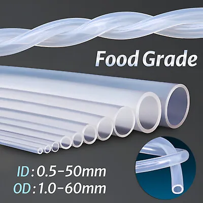 Food Grade Clear Translucent Silicone Vacuum Tube Beer Hose Pipe Soft Rubber • $91.09