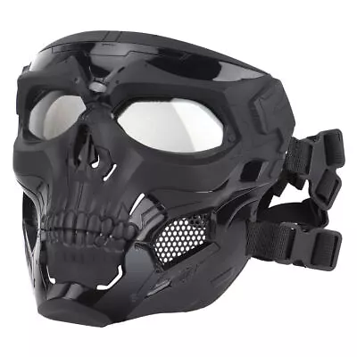 Outdoor Airsoft Paintball Tactical Full Face Protection Skull Mask Moto Goggles • $14.99