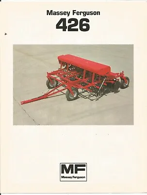 Original Massey Ferguson MF 426 Hoe Drill Spec Sheet Sales Brochure 944-883-25-1 • $15