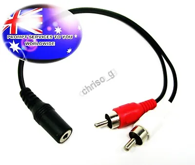 From OZ Quality 1PC 3.5MM Stereo Y Adapter Audio Splitter To Male RCA Cable +FP! • $9.45