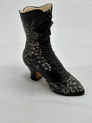 $12.99 • Buy Vintage Nostalgia Collectable Miniaure Black Victorian Lace Up Boot