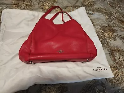 Coach F1592 36464 Red Leather Shoulder Bag  Perfect Condition • £48.26