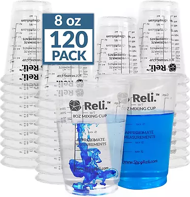 (120 Pcs - Bulk Value) Reli. 8 Oz Paint Mixing Cup/Resin Mixing Cups | Disposabl • $26.28