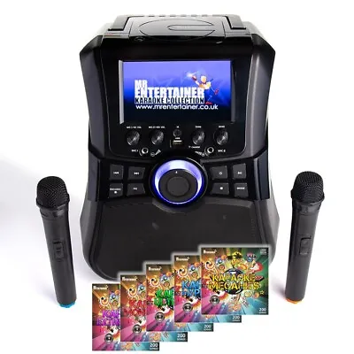 Mr Entertainer Megabox CDG/DVD/MP3G Karaoke Machine Wireless Mics & 1000 Songs • £259.99