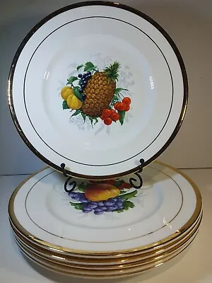 6× Pall Mall Ware English Bone China Dinner Collector Plates Fruits 10.5  • £70