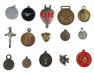 (Lot Of 15) Assorted Pendants Gold And Silver Tone UNMARKED Costume FORD MUSTANG • $15.99