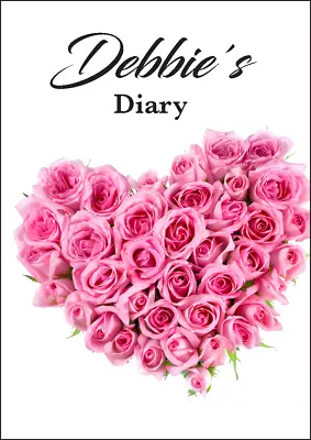 2024-2025 Financial Year Diary Personalised With Your Name Pink Rose Heart A5 • $22.95