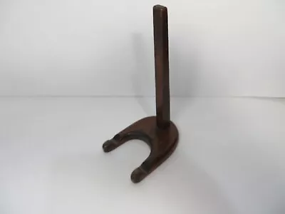 Vintage Oak Wood Plate Stand Picture Easel Rack Display Federal Primitive  6  • $9.99