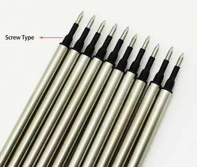 10 PCS Jinhao Rollerball Pen Ink Refills  Screw Type 0.7 Mm - Black Color • $10.81