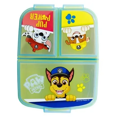 £12 • Buy Paw Patrol Kids Character 3 Compartment Reusable Sandwich Lunch Box Licenced 