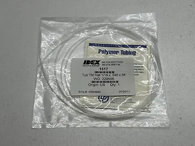 (5ft) Idex 1517 Natural ETFE Chromatography Polymer Tubing 1/16  OD X 0.040  ID • $19.99