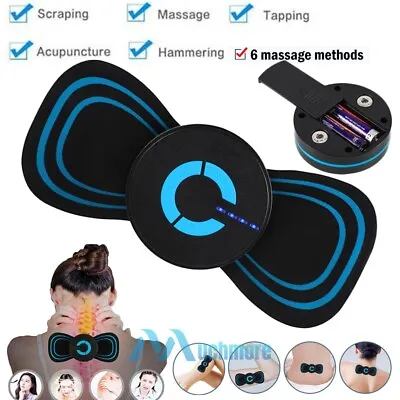 6 Modes Mini Electric Neck Back Massager Pain Relief EMS Cervical Massage Patch • $8.99