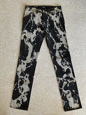 D&G Dolce Gabbana Jeans Men 32 (fits 28x36) Dark Acid Wash Audacious Very Tight • $139.99
