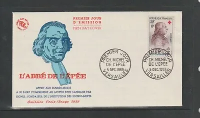France 1959 SG1448 FDC (Versailles) Abbe C. M. De L'Epee (teacher Of The Deaf) • $1.49