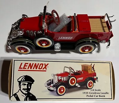 Lennox 1935 Grendon Lasalle Pedal Car Bank 1/8 Scale Crown Premiums - Rare • $36.41
