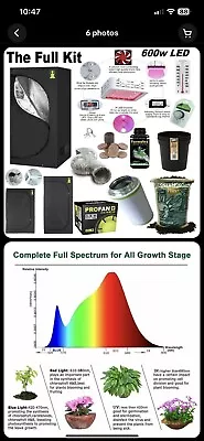 £150 • Buy Complete 1000w Led Grow Light Tent Kit Set Up ALL SIZES Indoors Hydroponics 