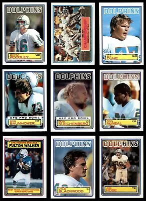 1983 Topps Miami Dolphins Almost Complete Team Set 8 - NM/MT (16 / 19 Cards) • $50.50