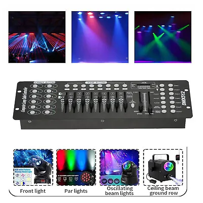 LED DMX512 192CH Stage Lighting Console Controller Disco Party DJ Light UK Plug • £28.75