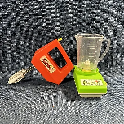 Vintage 80s KIDDY-MATIC Toy Hand Mixer Blender CHILTON-GLOBE Play Kitchen Tools • $10