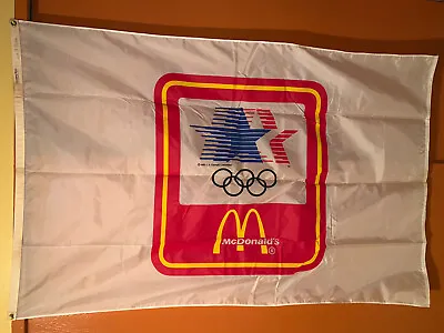 46” X 70” Vintage OFFICIAL 1980 Los Angeles Olympic Committee McDonald's Flag • $13.50