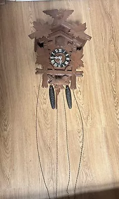 Vintage German Black Forest Herbert Herr 8 Day Cuckoo Clock AS IS Untested • $179.99