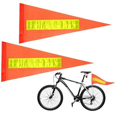 Breling 2 Pieces Replacement Safety Flag Pennant High Visibility Bike Safety Fla • $10.76