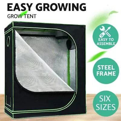 $68.90 • Buy Steel Frame Plant Tent 600D Oxford Cloth Indoor Grow Tent Kits 6 Sizes