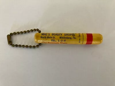 Vintage Mae's Beauty Shop Middleburg PA Advertising Key Chain • $11.99
