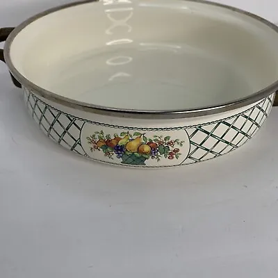 2.5 Quart Pot  & Cookware Villeroy & Boch “BASKET” Pattern Porcelain Enamel • $29.99