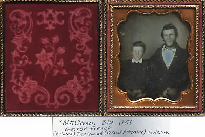 6th Plate Daguerreotype Of A  Man And Boy By George French 1855 • $85