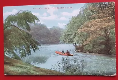 Vintage Charles Martin Postcard - Boating Lake Victoria Park London - 1906 #w • £1.50