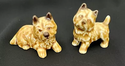 Vintage Pair Wade Of England West Highland Terrier Porcelain Miniature Figurines • $20