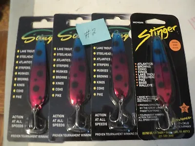 4 - Michigan Stinger Spoons (blue Razberry) Nip Lot #2 • $34