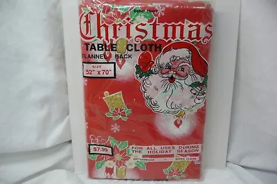 VTG Christmas Vinyl Tablecloth Fannel Backed Better Home Plastics Corp. • $7.99