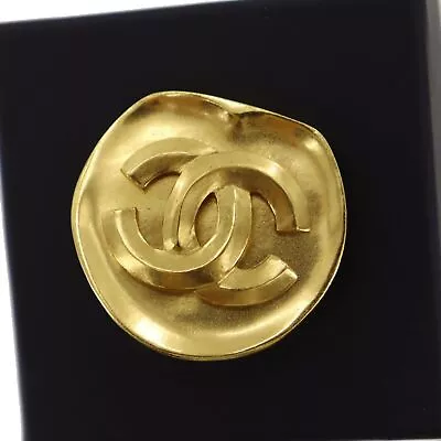 CHANEL CC Logos Used Pin Brooch Gold Plated 96 P France Vintage #BY287 S • $711.44