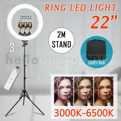 22  Dimmable Diva LED Ring Light With Stand Photo Lighting Make Up Video Lamp • $108.96